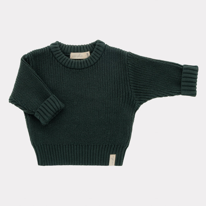 Knit Sweaters in Evergreen Knit