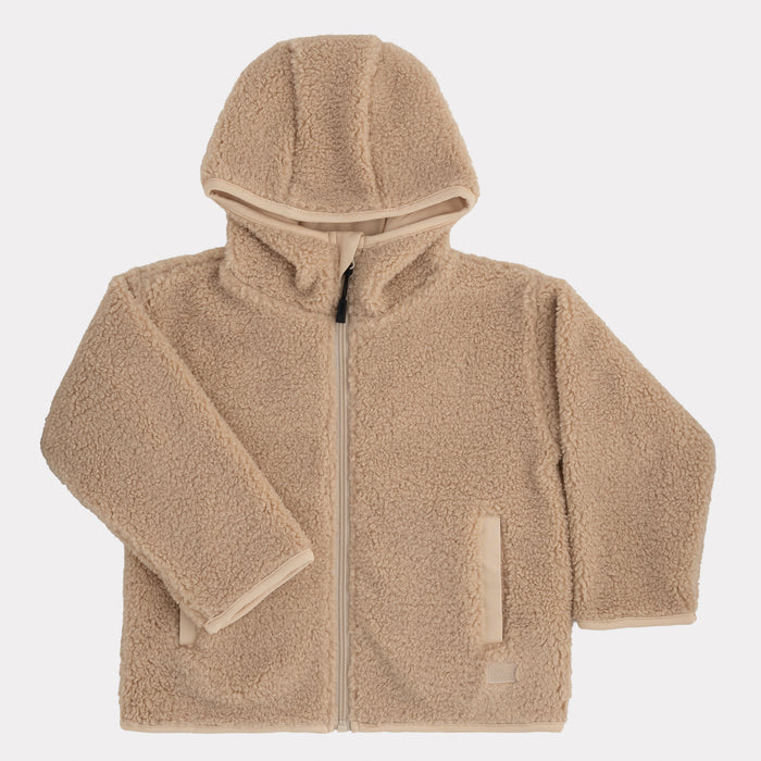 Sherpa Zip Jacket in Teddy Beige
