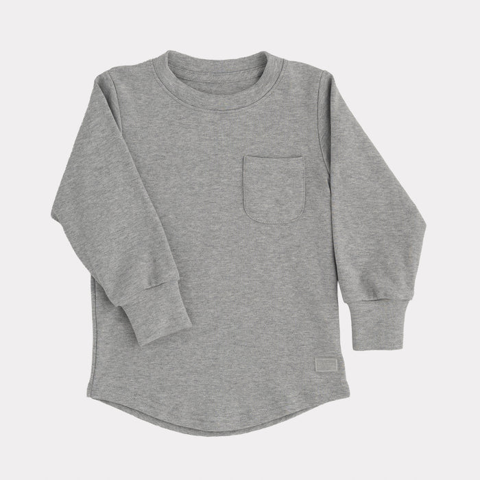 Premium Long Sleeve Shirt in Heather Grey