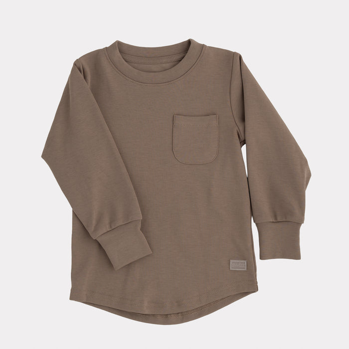 Premium Long Sleeve Shirt in Mushroom
