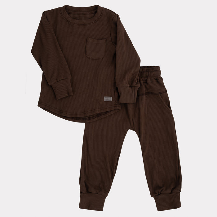 Ribbed Everyday Set in Espresso