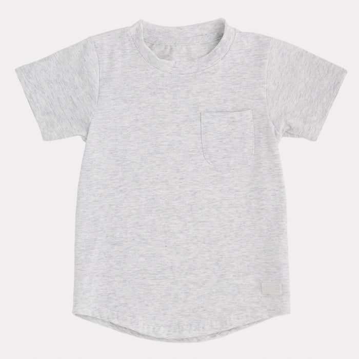 Lightweight Pocket T-Shirt in Light Heather Grey