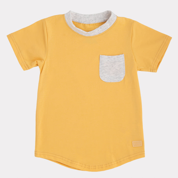 Lightweight Pocket T-Shirt in Marigold