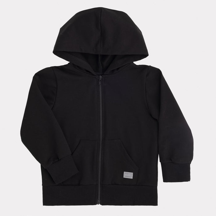 Essential Zip Up Hoodie in Black