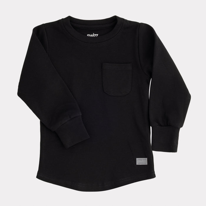 Premium Long Sleeve Shirt in Black